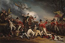 The Death of General Mercer at the Battle of Princeton, January 3, 1777, a portrait by John Trumbull The Death of General Mercer at the Battle of Princeton January 3 1777.jpeg