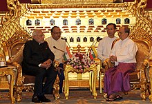 The Prime Minister, Shri Narendra Modi calling on the President of Myanmar, Mr. U. Thein Sein, at Nay Pyi Taw, Myanmar on November 11, 2014 The Prime Minister, Shri Narendra Modi calling on the President of Myanmar, Mr. U. Thein Sein, at Nay Pyi Taw, Myanmar on November 11, 2014 (1).jpg