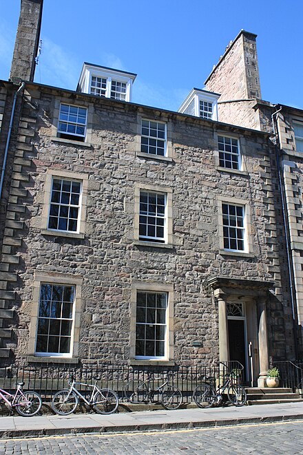 The Scott family's home in George Square, Edinburgh, from about 1778