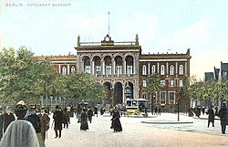 The rebuilt Potsdamer Bahnhof - its new facade around 1900