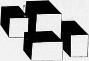 Principles of sculpture. 1922. printed matter. From Theo van Doesburg (11 August 1923) ‘Voorwaarden tot een nieuwe architectuur’, Architectura, vol. 27, no. 27, pp. 200-204.