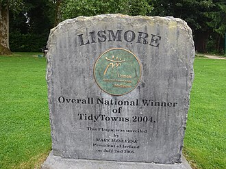 Sign in Lismore, commemorating the 2004 win. Tidy Towns winner sign.jpg