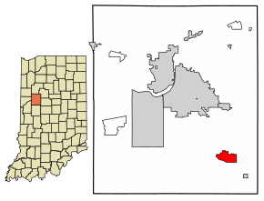 Tippecanoe County Indiana Incorporated and Unincorporated areas Stockwell Highlighted 1873340.svg