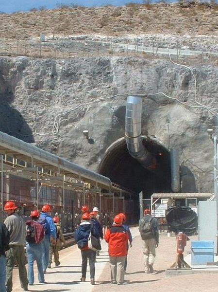 File:Tour group entering North Portal of Yucca Mountain.jpg