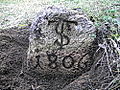 Kleindenkmal: Triftstein für den Weidetrieb auf dem Kalvarienberg in Bad Tölz