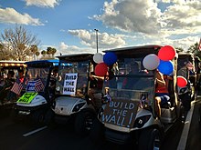 A January 2019 Build The Wall rally in The Villages, Florida Trump Build The Wall Rally The Villages Florida.jpg