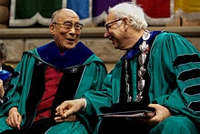 Cowen with the 14th Dalai Lama at Tulane Commencement 2013 Tulane Commencement 2013 Sabree Hill-195 Dalai Lama Scott Cowen.jpg