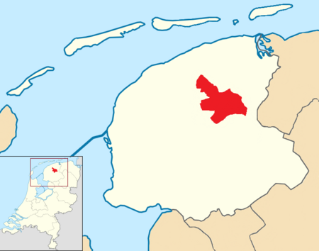 Tytsjerksteradiel location map municipality NL.png