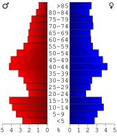 Bevolkingspiramide Martin County