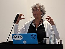 O'Reilly at the SecDef Workshop, held as part of GECCO 2019 Una-May O'Reilly presents at SecDef Workshop GECCO2019 Prague20190713.jpg