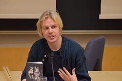 Antti Rönkä Vanhan Kirjan Talvi -tapahtumassa Jyväskylässä helmikuussa 2020.