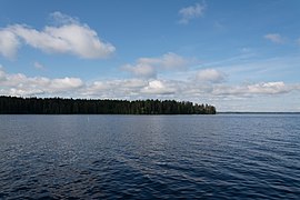 Le lac Virmasvesi vu de la route Suonenjoentie à Karttula.