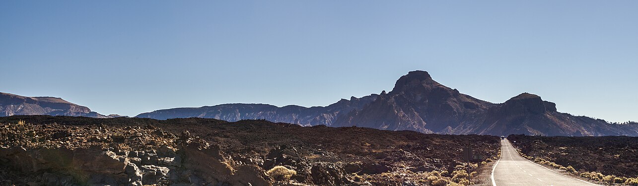 View of Teide from Narices del Teide outlook, Teide National Park, Tenerife