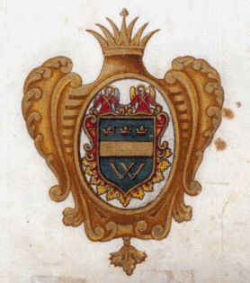 Герб в знамённом гербовнике 1729—1730 годов