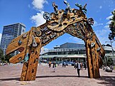 Abstract gateway in a public square