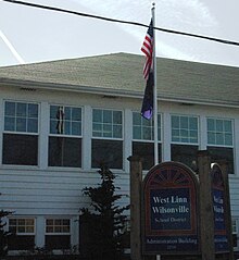 District headquarters at former Stafford Primary West Linn-Wilsonville School District HQ.JPG