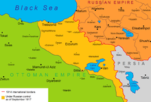 Western Armenia territory under Russian control as of September 1917 Western Armenia September 1917.png