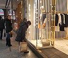 A woman window shopping