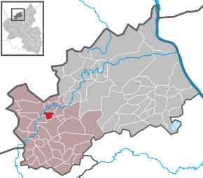 Poziția Winnerath pe harta districtului Ahrweiler