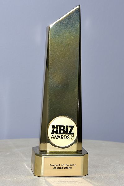 The XBIZ Award trophy 2021