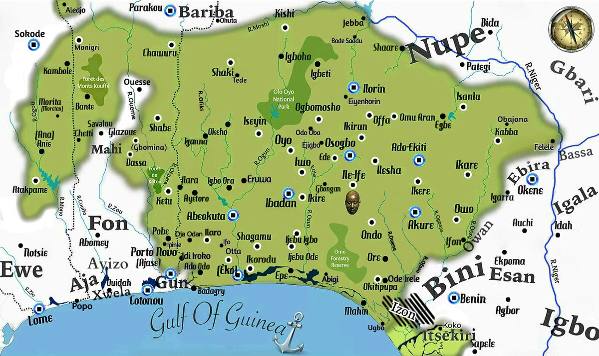 ancient yoruba map