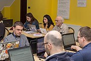 Polski: Zlot Zimowy 2018 - sesja strategiczna. English: Strategic session during Winter Wikimedia Polska meetup.