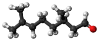Pilk-kaj-bastona modelo de la (+) citronellal molekulo