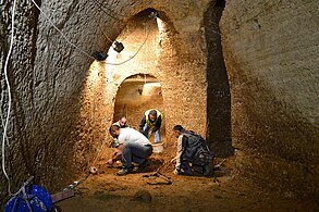 Archaeologic excavations inside ancient cave, by Giorgos Peppas & Panagiotis Koutis