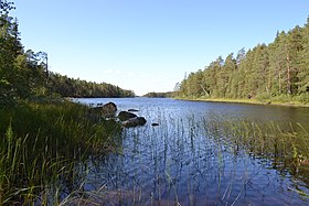 Utsikt över Luvozero sommaren 2019