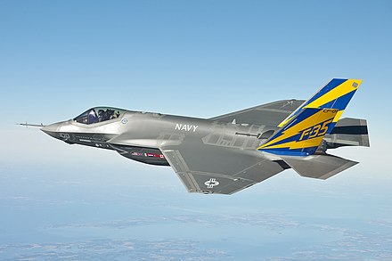 A F-35C conducts a test flight over the Chesapeake Bay