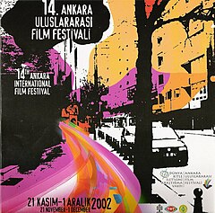 Distorted sans-serif in the "grunge typography" style, Ankara, 2002