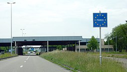 Panneau E39 seul sur l'autoroute A35.