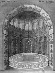 A drawing of Abbas II's tomb in Fatima Masumeh Shrine