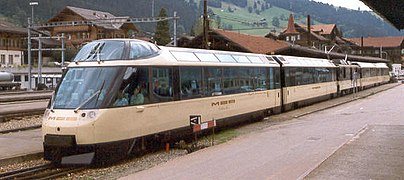 Voiture-pilote à voie métrique du Chemin de fer Montreux - Oberland Bernois.