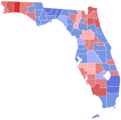 2000 United States Senate election in Florida results map by county.svg