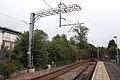 Alloa station - electric trains stop here sign visible- shortly after electrification