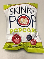 Pack of SkinnyPop popcorn 2020-07-19 11 22 31 A bag of Skinny Pop Popcorn in the Dulles section of Sterling, Loudoun County, Virginia.jpg