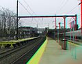 Stereo (3D) picture of outbound train platform at Fern Rock Station  (red/blue glasses needed).