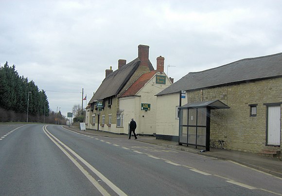 A508 passes The White Hart Public House (geograph 3345421).jpg