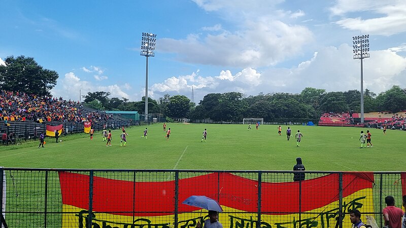 File:A Calcutta Football League 2023–24 season match between East Bengal FC reserves and Eastern Railway FC at the East Bengal–Aryan Ground in Kolkata, West Bengal, photographed by Yogabrata Chakraborty, on July 27, 2023.jpg