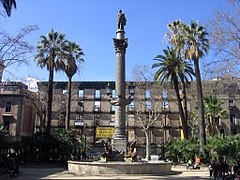 Columna: A Galceran Marquet (1851), de Damià Campeny, Plaça del Duc de Medinaceli.