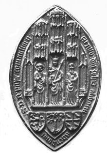 Another abbey seal, belonging to John Sante Abingdon seal 2 Sante.png