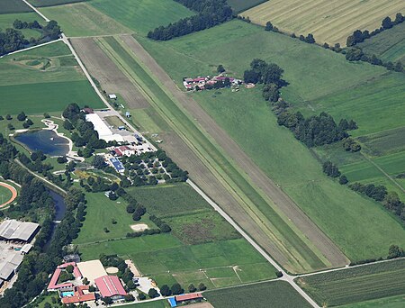 Aerial image of the Ampfing Waldkraiburg airfield