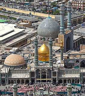 Fatima Masumeh Shrine sanctuary in Iran