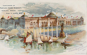 Painting of the Agricultural Building Agricultural Building at the Worlds Columbian Exposition, Chicago, Illinois, circa 1893.jpg