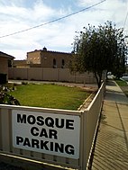 Mosque car park sign