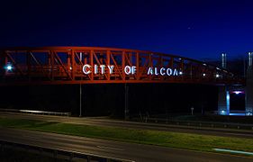 Pedestrian bridge in Alcoa, Tennessee