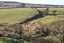 Alden Valley showing the boundary ditch that encircled the medieval deer park.