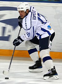 Aleksandr Koreshkov, captain of Kazakhstan's national ice hockey team Alexander Koreshkov 2009-01-17 KHL game Dynamo-Barys.JPG