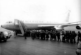 Boeing 707 společnosti American Airlines, podobný tomu, který se stal účastníkem nehody.